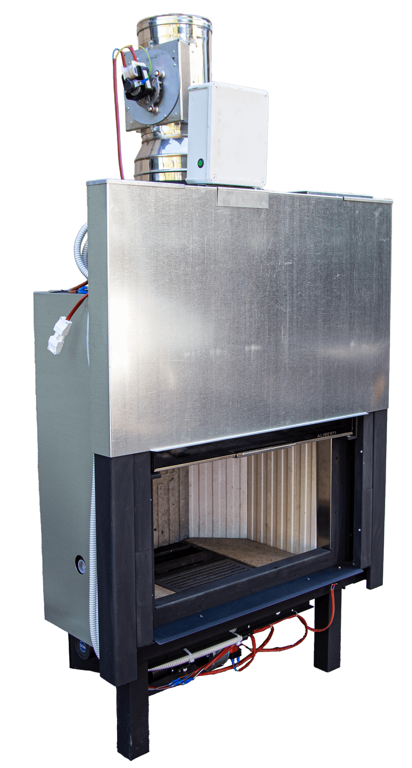 Termocamino ibrido legna/pellet CAMINETTI ALIBERTI mod. REVOLUTION PRO - Aliberti Home