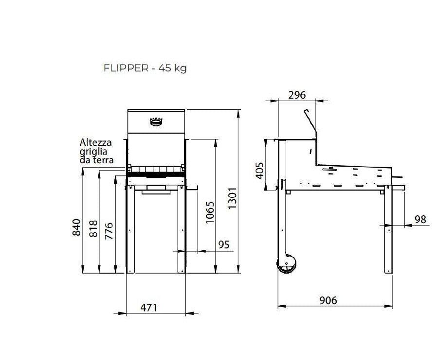 Barbecue a legna CLEMENTI mod. FLIPPER - Aliberti Home