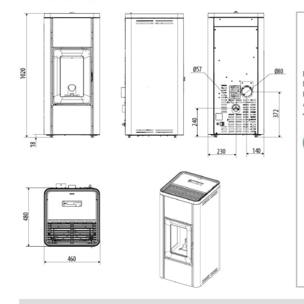 dati stufa ad alta efficienza