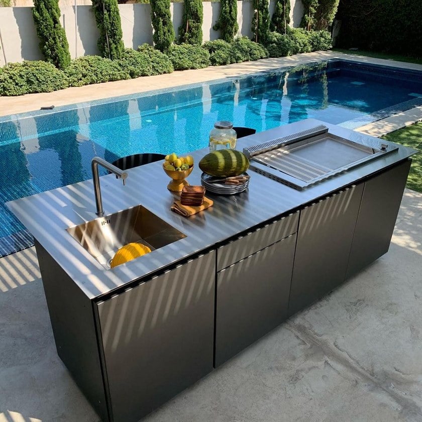 Barbecue a gas da incasso PLA.NET modello OASI IN 55 LR - Aliberti Home