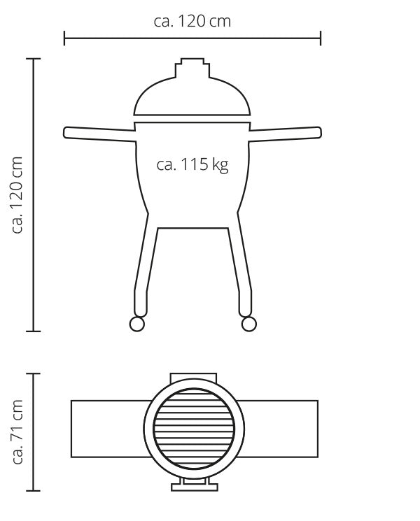 Barbecue in ceramica MONOLITH KAMADO modello CLASSIC - Aliberti Home