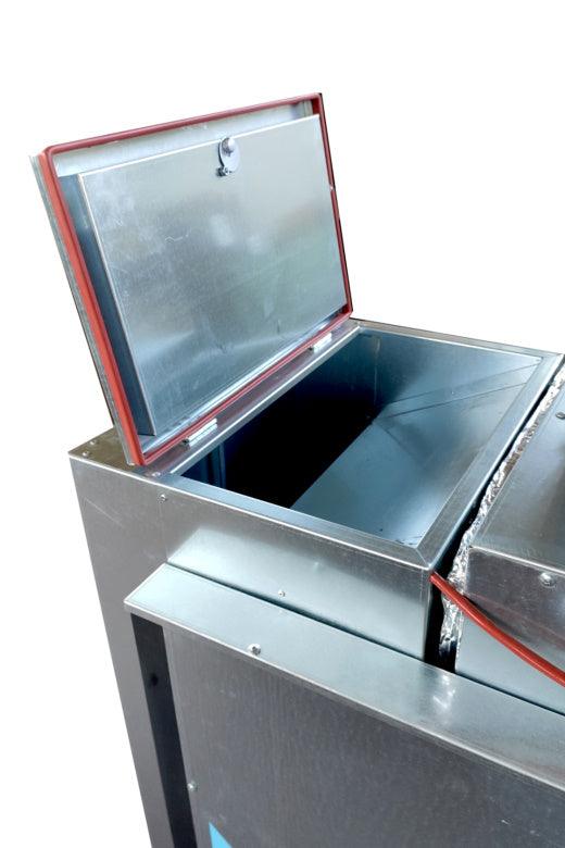 Termocamino ibrido legna/pellet CAMINETTI ALIBERTI Mod. REVOLUTION GREEN Frontale - Aliberti Home