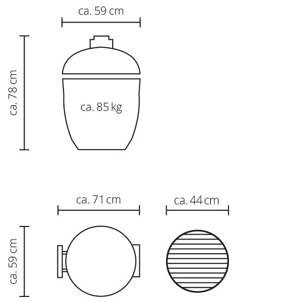Barbecue in ceramica MONOLITH KAMADO modello CLASSIC - Aliberti Home