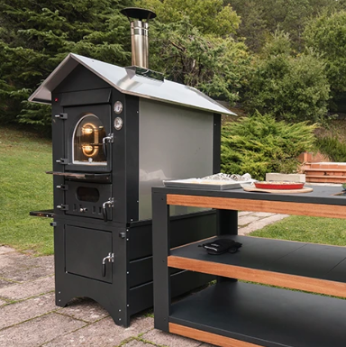 forno a legna in acciaio inox da esterno