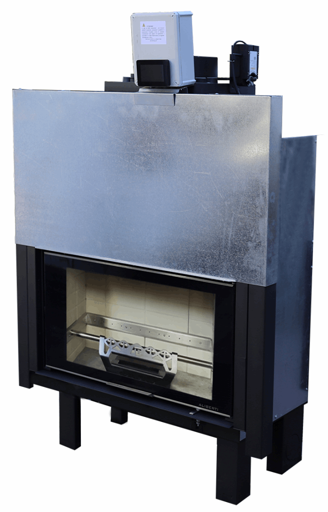 Termocamino a legna CAMINETTI ALIBERTI Mod. REVOLTUION GREEN Frontale - Aliberti Home