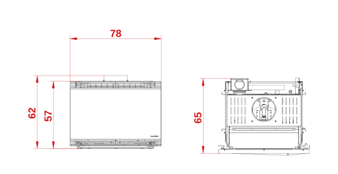 dimensioni inserto a pellet a 78 palazzetti