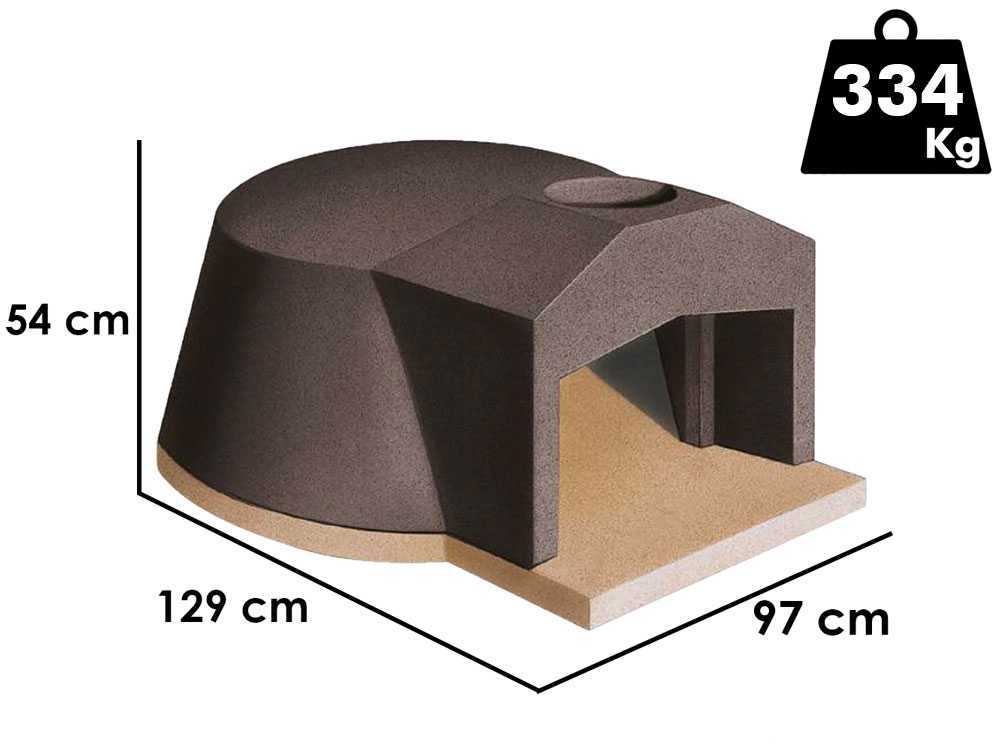 forno legna per capienza tre pizze