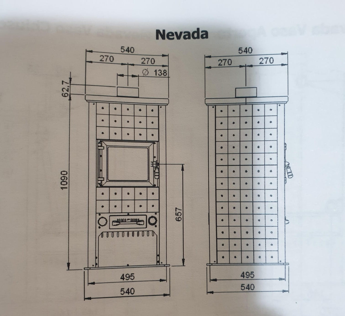 dimensioni termostufa vescovi nevada