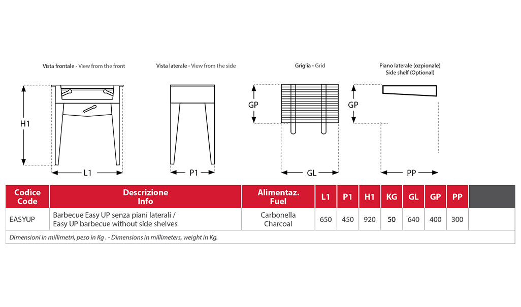 Barbecue a carbonella Aliberti Home vendita online