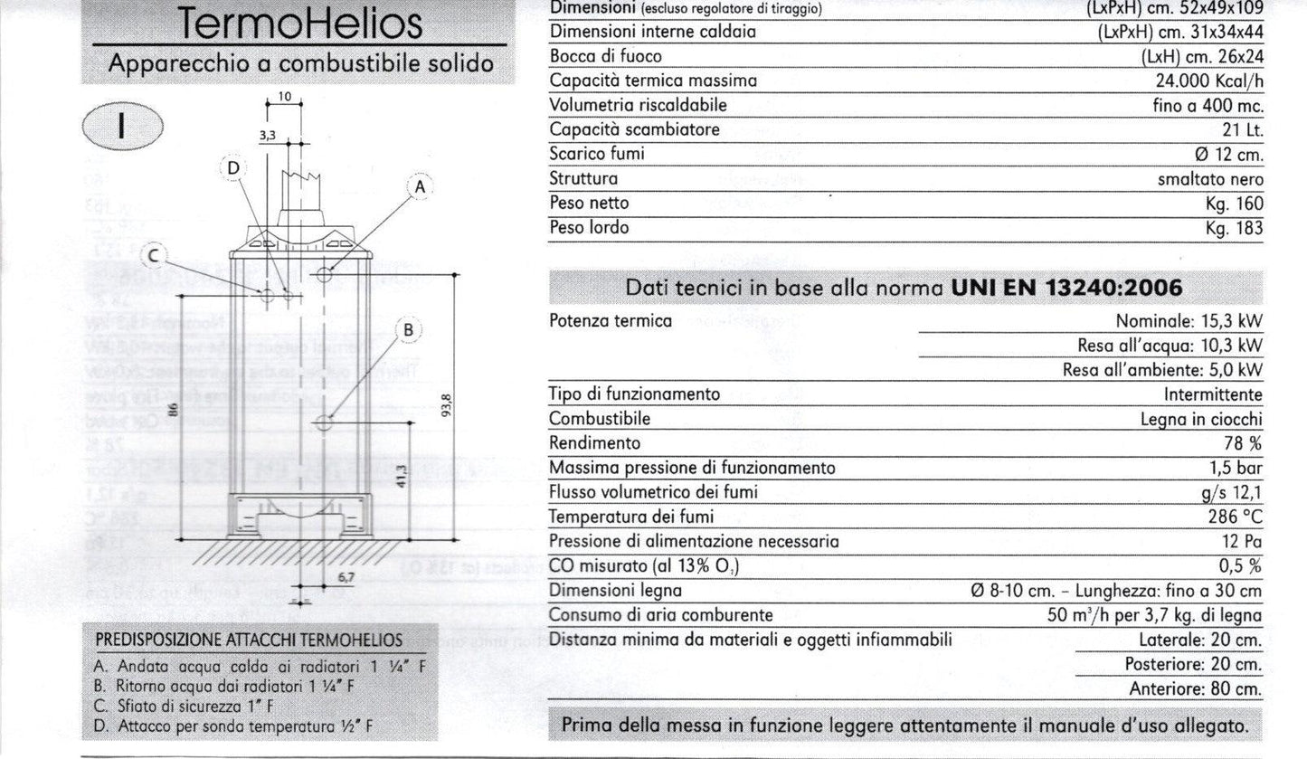Termostufa a legna CASTELMONTE Mod. TERMO HELIOS CERAMICA LM - Aliberti Home