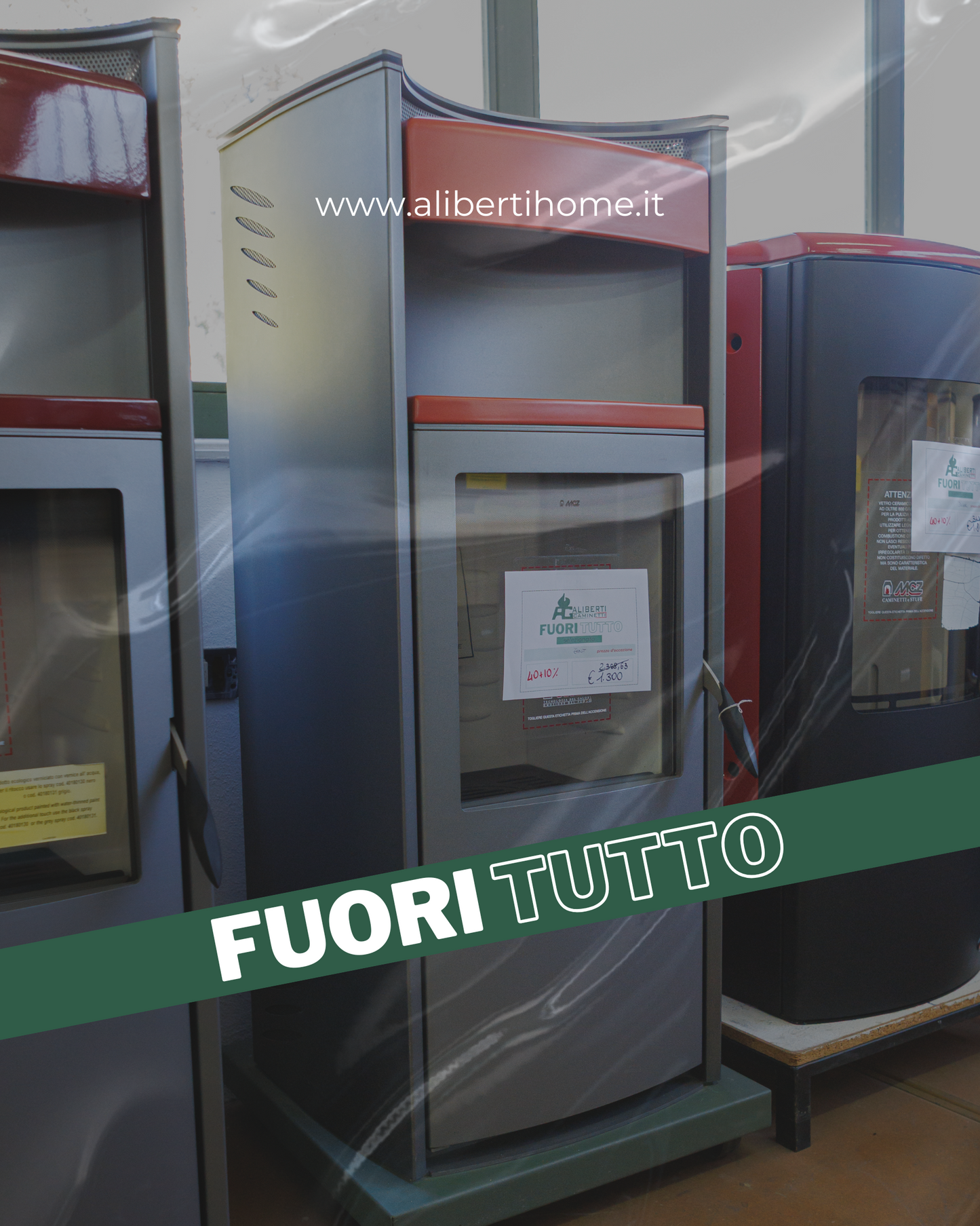 stufa a legna con ceramica cotto
