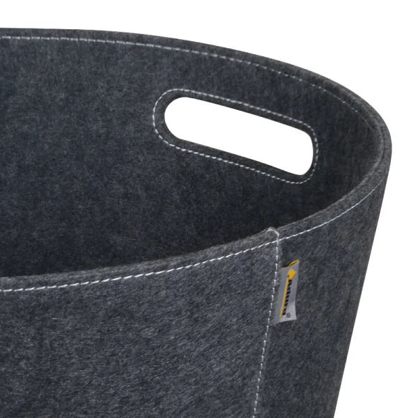 manico cesta porta legna con finiture bianche