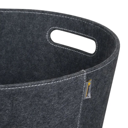 manico cesta porta legna con finiture bianche