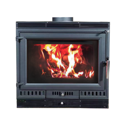 visione dell'inserto a legna Aurora interamente in ghisa
