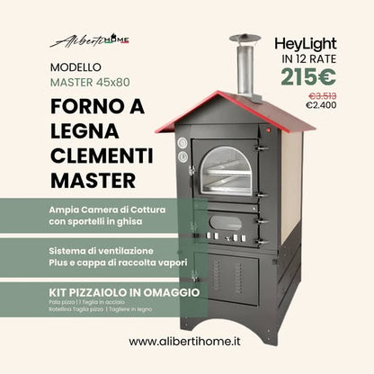 forno a legna con kit pizzaiolo in omaggio