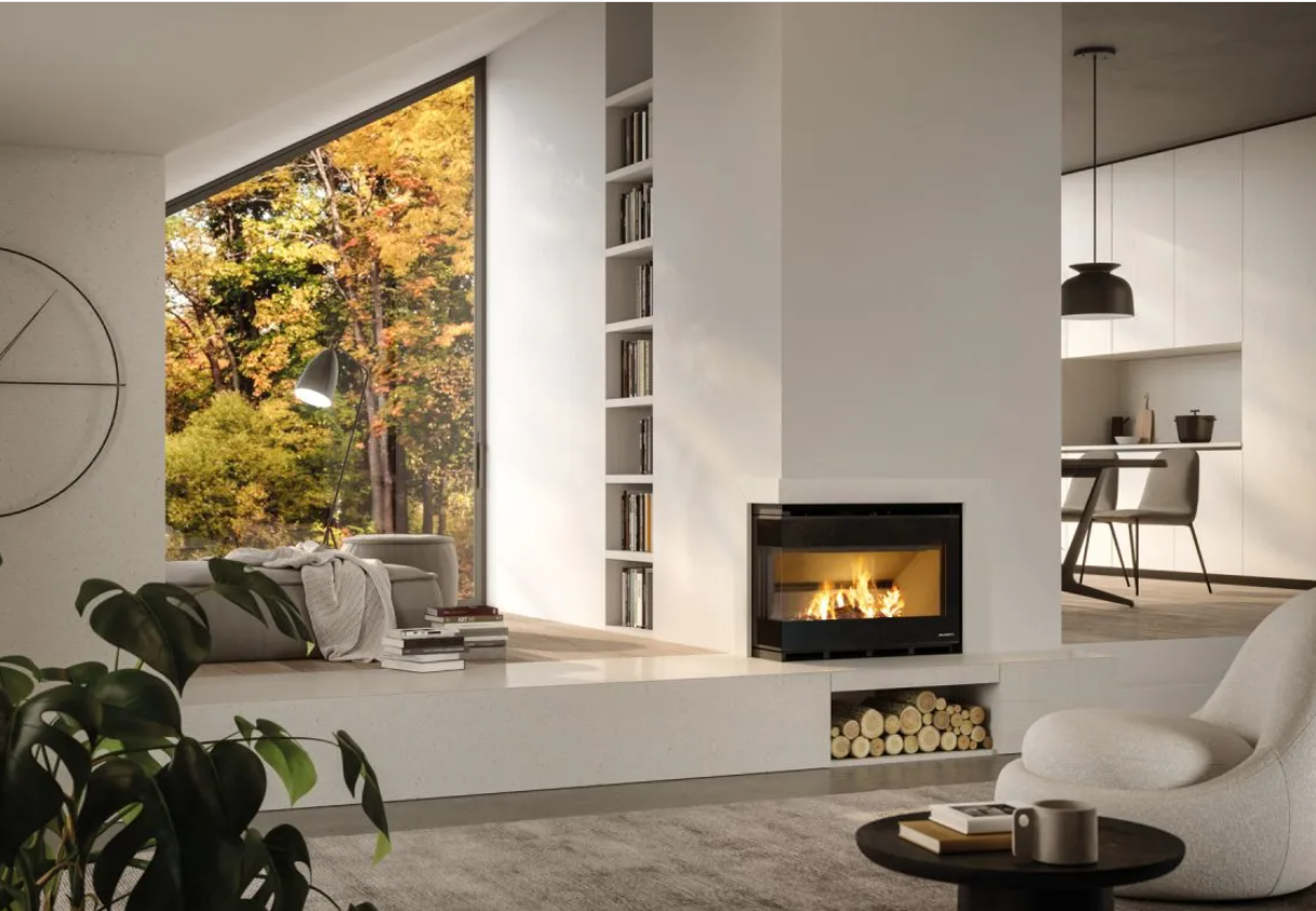 ecopax gtm80 angolo destro con rivestimento in marmo e panca laterale 