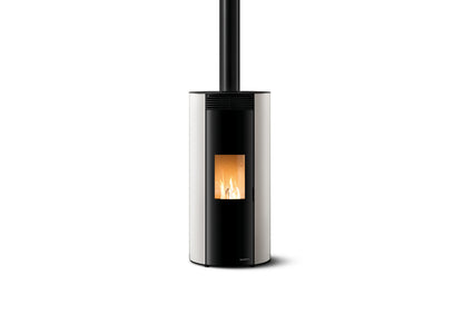 Stufa a pellet Palazzetti Ecofire Emily TC 9 kW US bianca con uscita fumi superiore