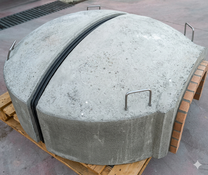 forno a legna grezzo in due pezzi