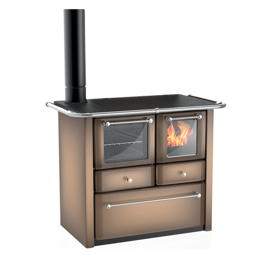 cucina a legna con forno con scarico fumi a sinistra