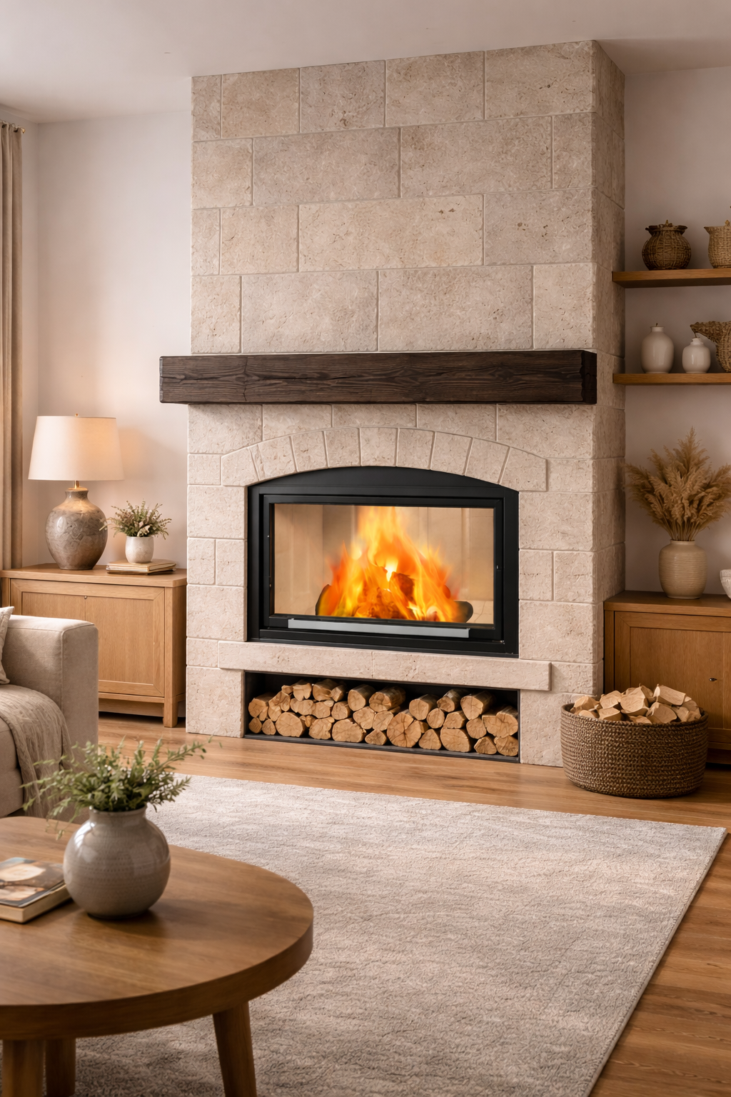 camino a legna da taverna 