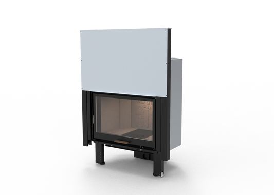 camino ad acqua di dimensioni ridotte con interno in refrattario