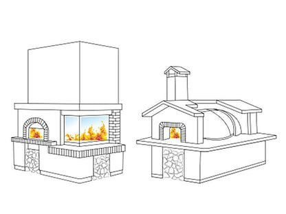 forno da incasso on struttura a casetta con tetto