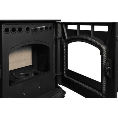 visione della camera di combustine della stufa a pellet maxima fundicion 