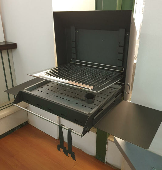 barbecue design con bistecchiera inox