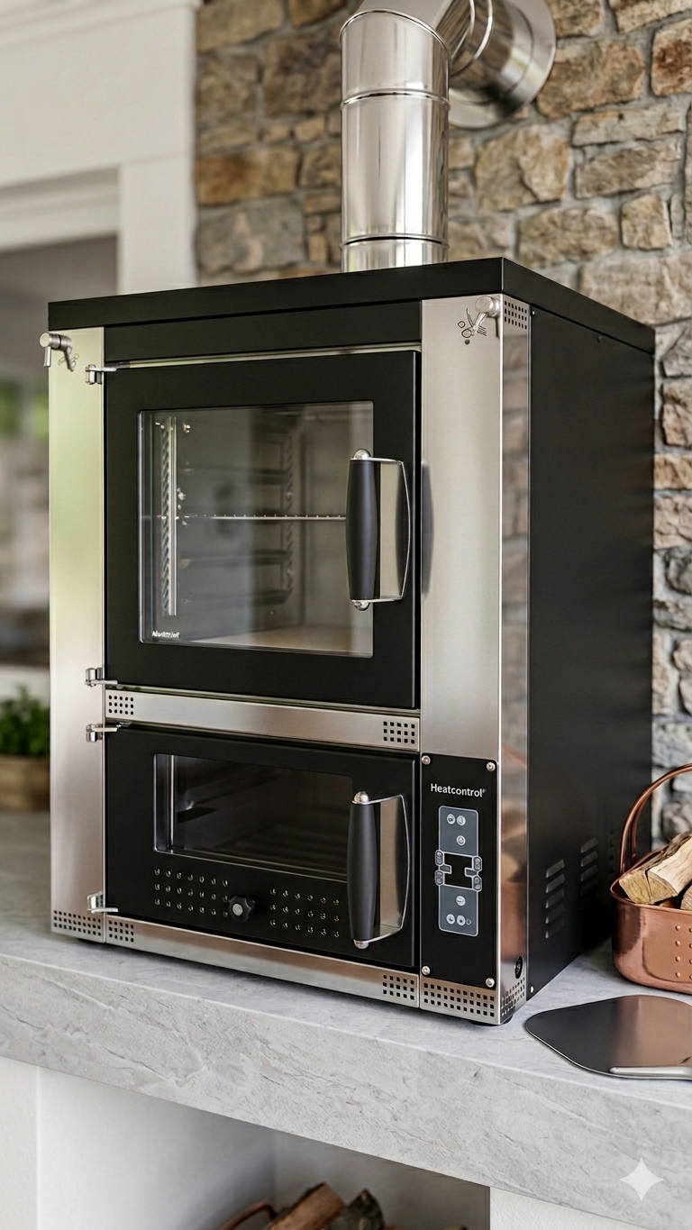 forno a legna con centralina elettronica 