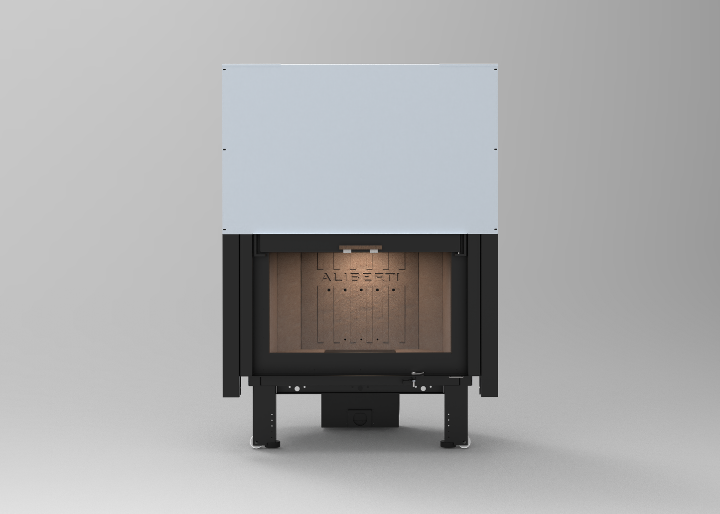 termocamino nelle varianti legna e ibrido (legna + pellet)