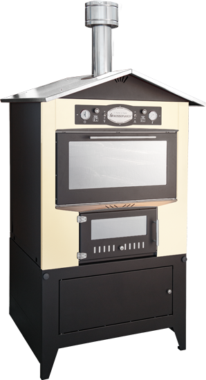 forno a legna da esterno colore avorio, beige 