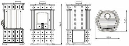 dettaglio dimensioni stufa monellina 176 an plus 