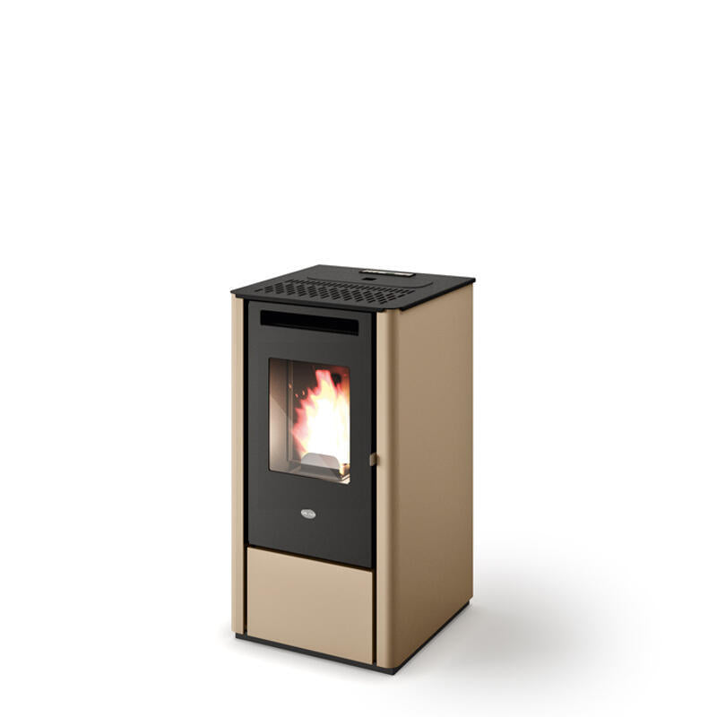 stufa kali a pellet color tortora
