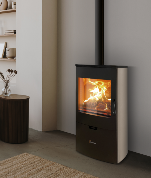 stufa a legna classica con cassetto