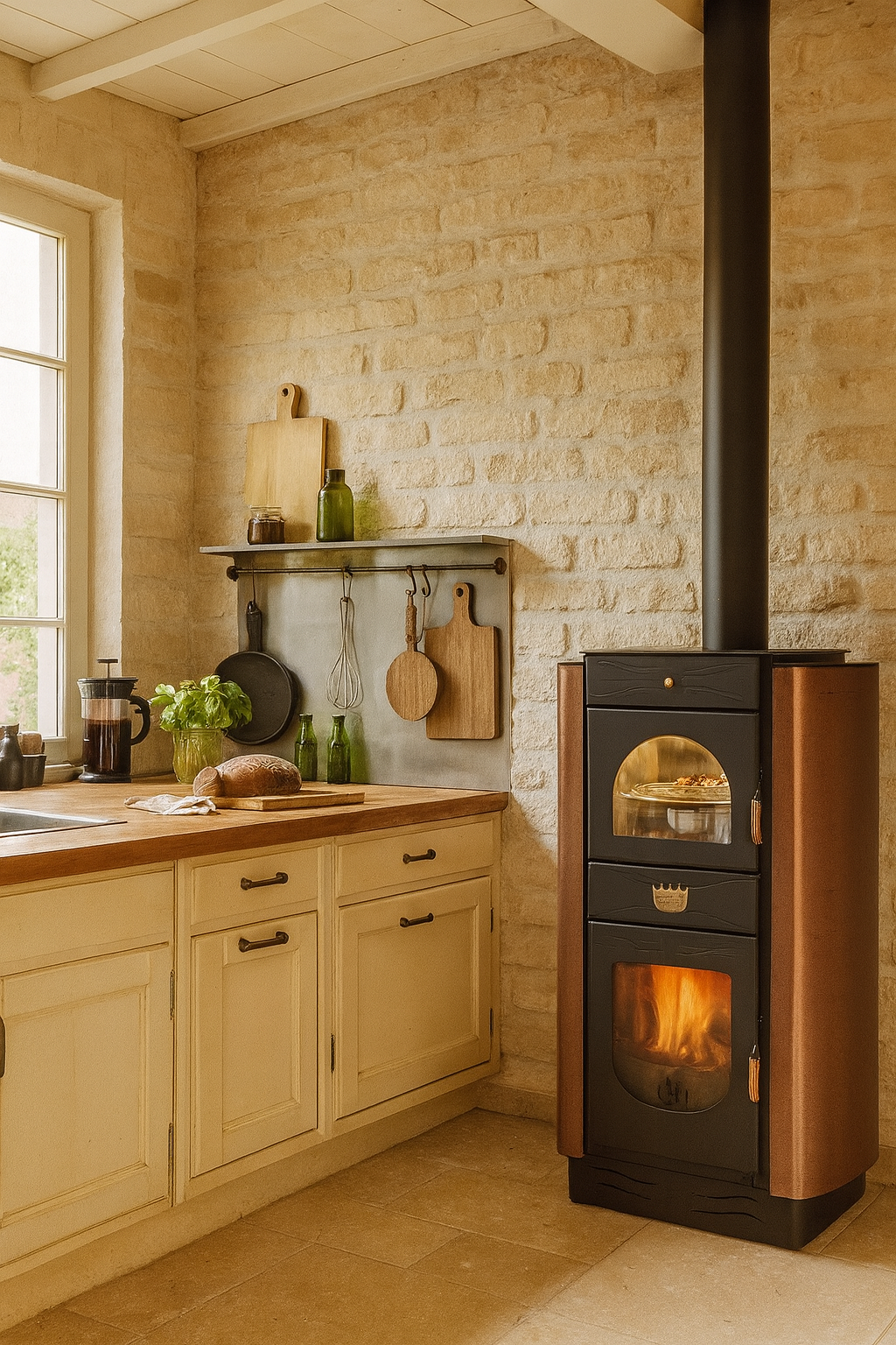 stufa elite idro con forno  per ambienti contemporanei