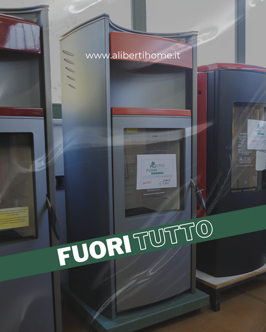 stufa a legna con ceramica cotto