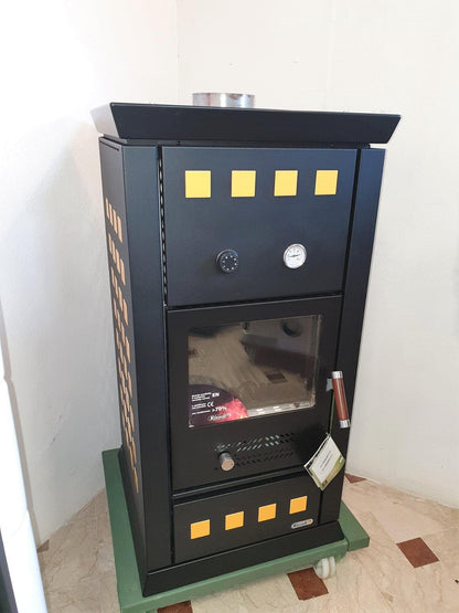 termostufa nera moderna 